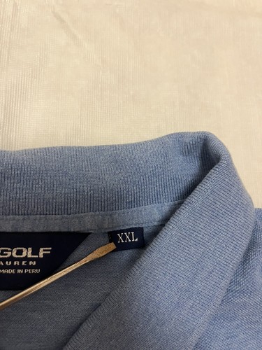 Polo Golf Ralph Lauren Mens 2XL Light Blue Pima Cotton Long Sleeve Polo EUC! - Picture 4 of 9