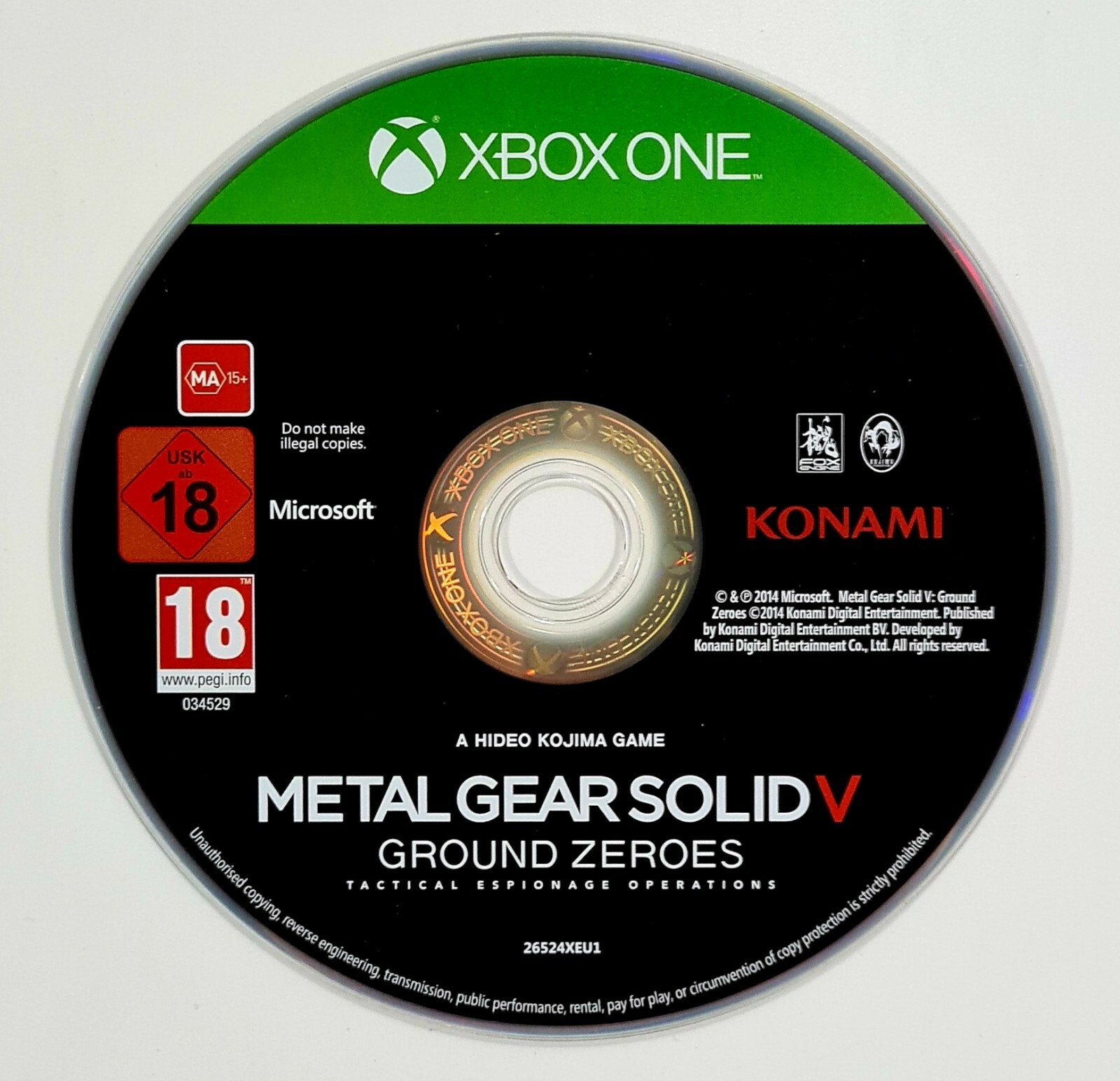 Microsoft XBOX ONE Game METAL GEAR SOLID V GROUND ZEROES dt PAL Action/Shooter