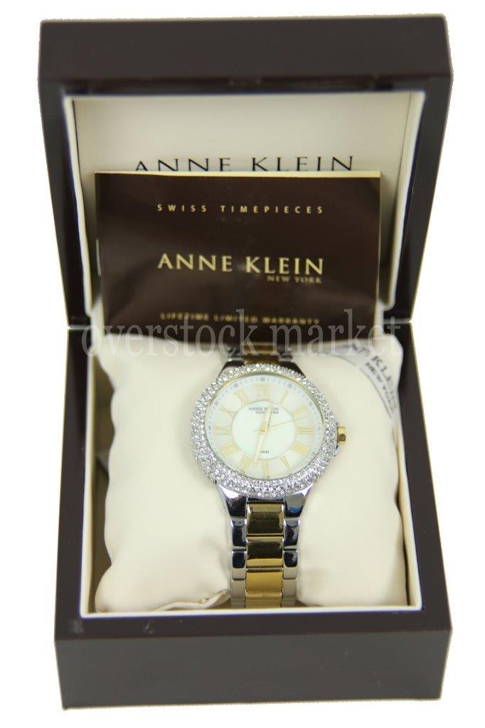 Anne Klein NY Womens Two Tone Silver & Gold Swarovski  display picture 3