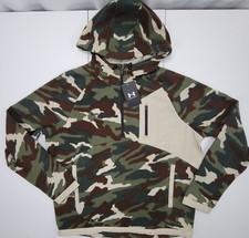 Under Armour Microfleece 1/4 Zip Hoodie Camo Pullover Men  s Size Medium New