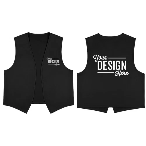Custom Volunteer Vest PRINTED Personalized No Buttons Unisex Work Vest image 3