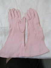 Vintage USA Wear-Right Foremoli Double Flex Suede pink Ladies Gloves sz 6 1/2