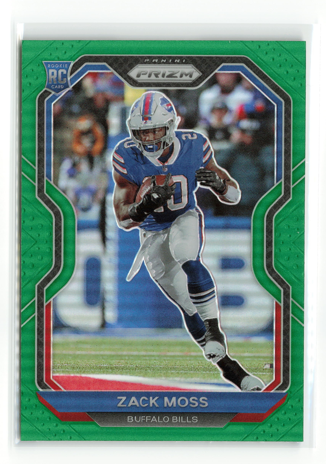 ZACK MOSS #311 RC 2020 PANINI PRIZM BILLS GREEN