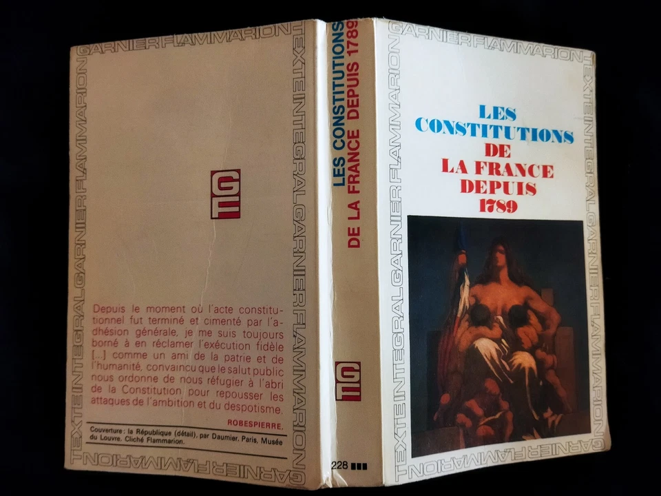Las Constituciones de France Desde 1789 Texto Completa Garnier-Flammarion 1970 - Imagen 2 de 4