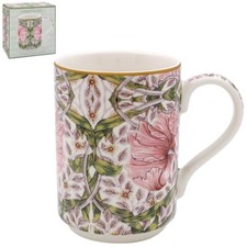 Image of William Morris Pimpernel Pink Beautiful Floral Mug Gift Boxed