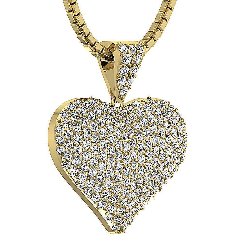 ネックレス・ペンダント Round Brilliant Heart Necklace #3811 Heart Pendant Necklace Round Cut Diamond I1 G 1.20 Ct 14K