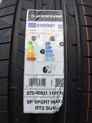 1x Sommerreifen Dunlop Sport Maxx RT 2 SUV 275/45 R21 110Y XL (C/A/71) NEU DOT22
