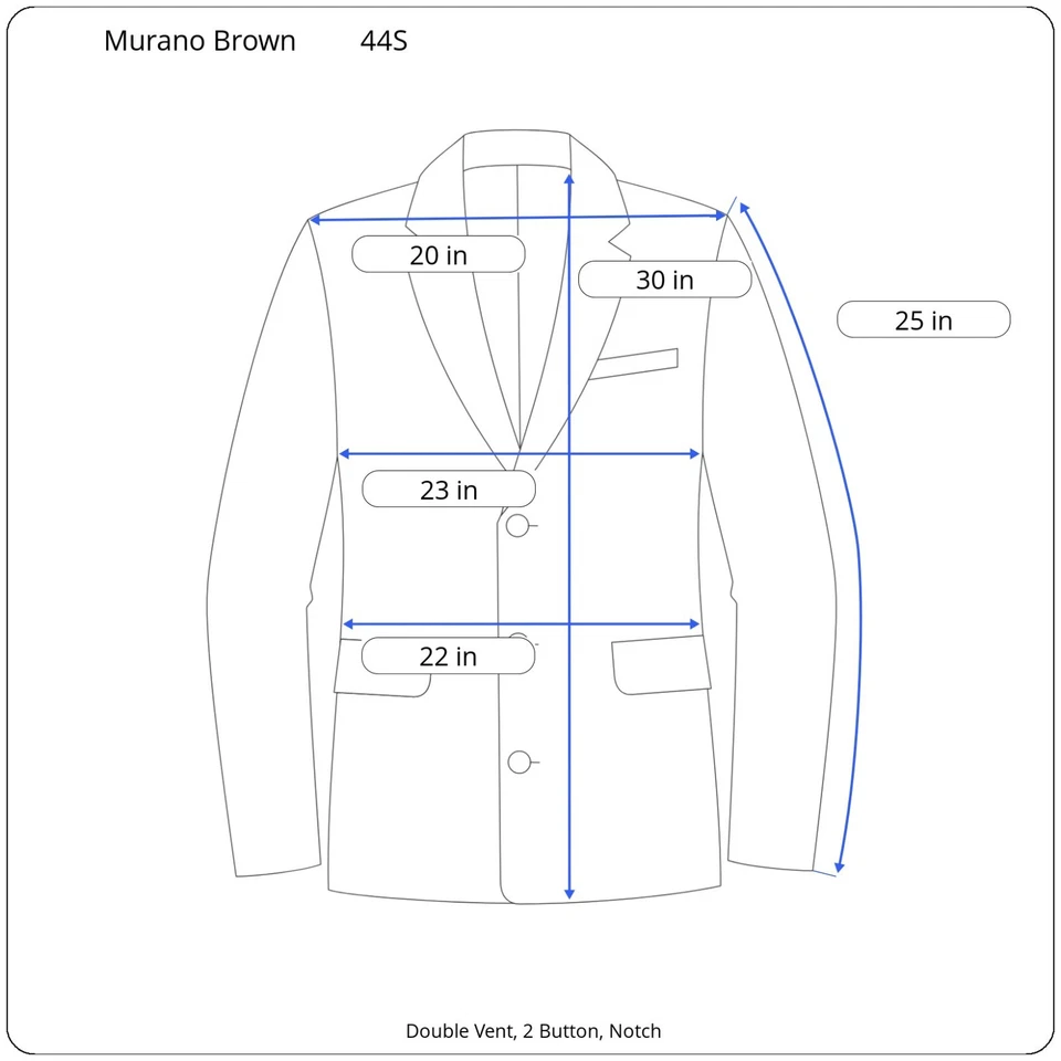 MURANO мужской коричневый Athletic Fit шерсти Sport пальто Blazer куртка размер 44S - Изображение 2 из 4