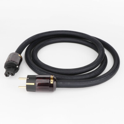 4N OFC Wire Vergoldet EU Schuko Stecker HiFi Netzkabel Netzversorgung Kabel