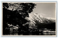 Foto postal RPPC de Puerto Blest y Hotel Cerro Los Clavos Argentina década de 1950