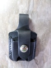 Zippo Genuino Pelle più Leggero Borsa Con Ciclo - Nero - Nuovo - 010472