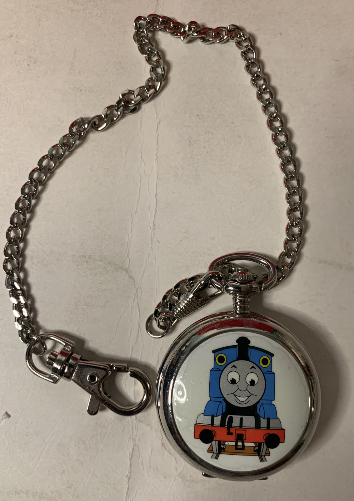 Thomas the Tank Train Pocket Watch and Matching Case. Needs Battery