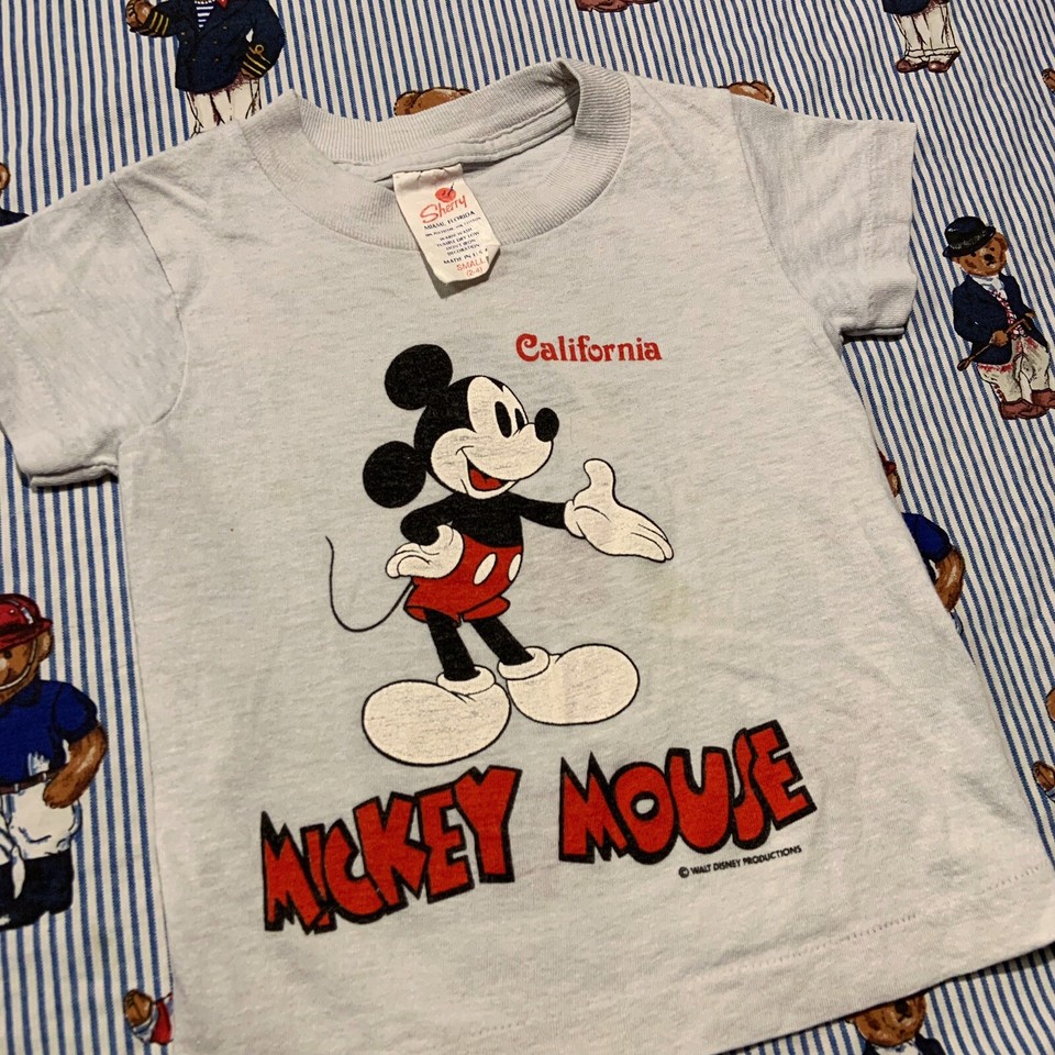 Vintage 1970s Disneyland Disney World Shirt Mickey Mouse Youth Kids