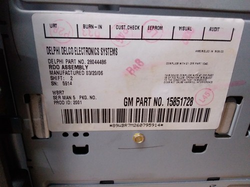 2006 COBALT RADIO AM FM CD 15851728 - Picture 3 of 4