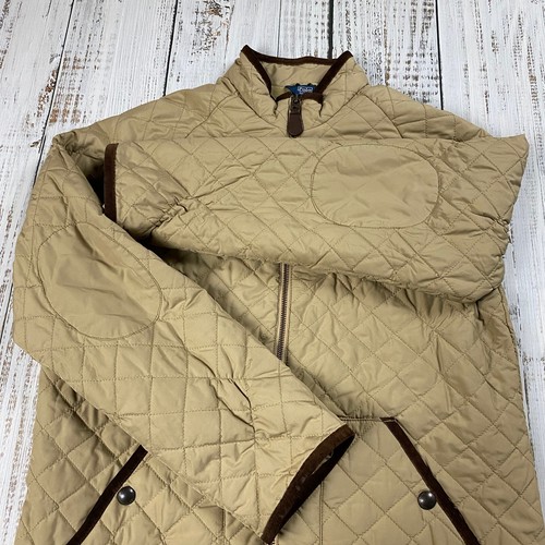 POLO RALPH LAUREN BIG BOY FULL ZIP QUILTED BARN CLASSIC TAN JACKET SIZE XL 20 - Picture 4 of 8