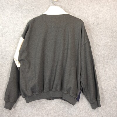 80s Vintage Christian Dior Monsieur Track Sweatshirt L Gray Full