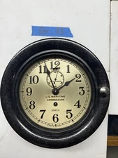 SH13)Antique Seth Thomas Us Navy Maritime Commission Marine Ships Bakelite Clock
