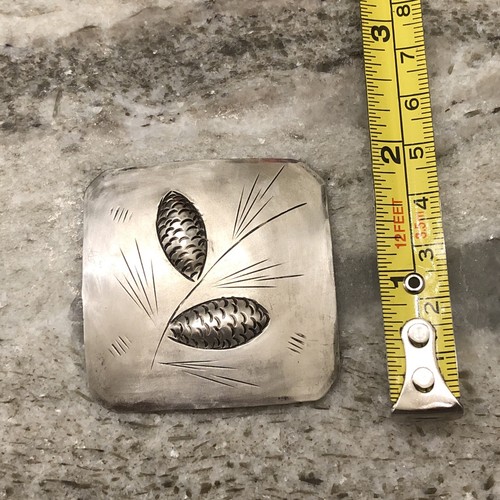Spilla pigna vintage Stuart Nye modernista in argento sterling - Foto 9 di 9