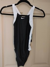 NEW Nike 1-Pc. Racerback Swimsuit Black  White Size 30 60