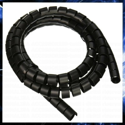 Spiral Cables Collector Wrap 0 25/32in Sheath Cover Wired For PC TV 8 2/12ft