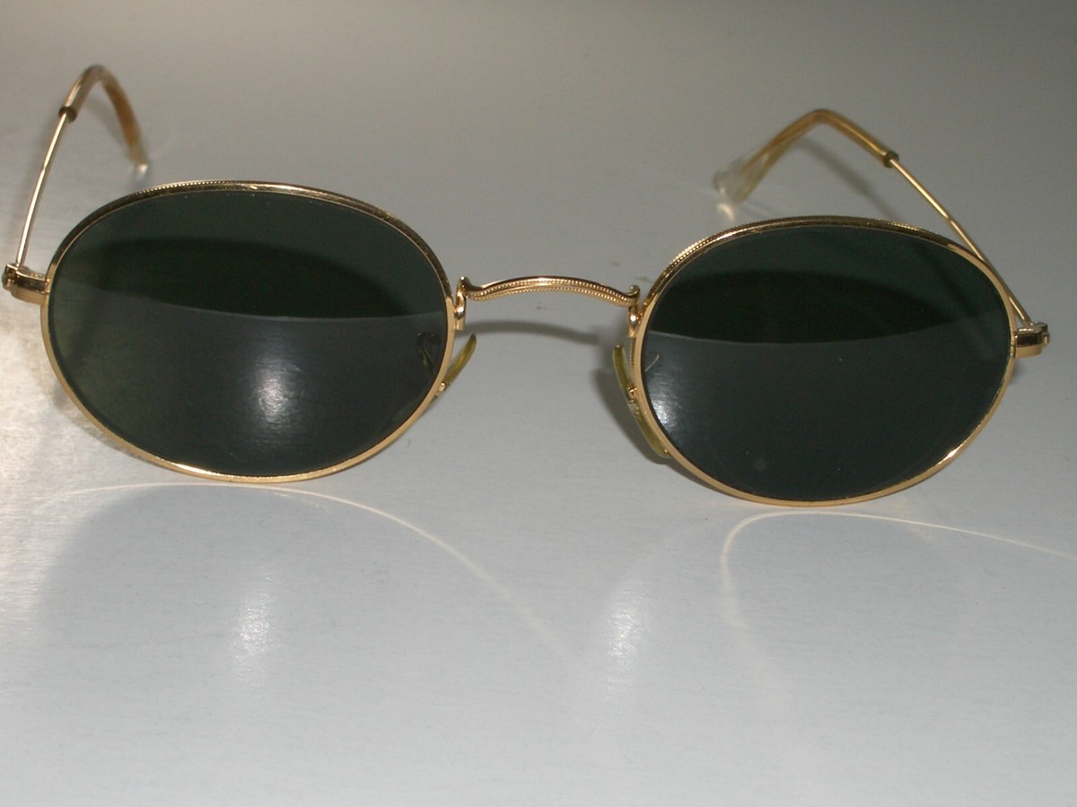 BAUSCH & LOMB RAY BAN W0976 ORAW G15 GOLD ELECTROPLATED OVAL