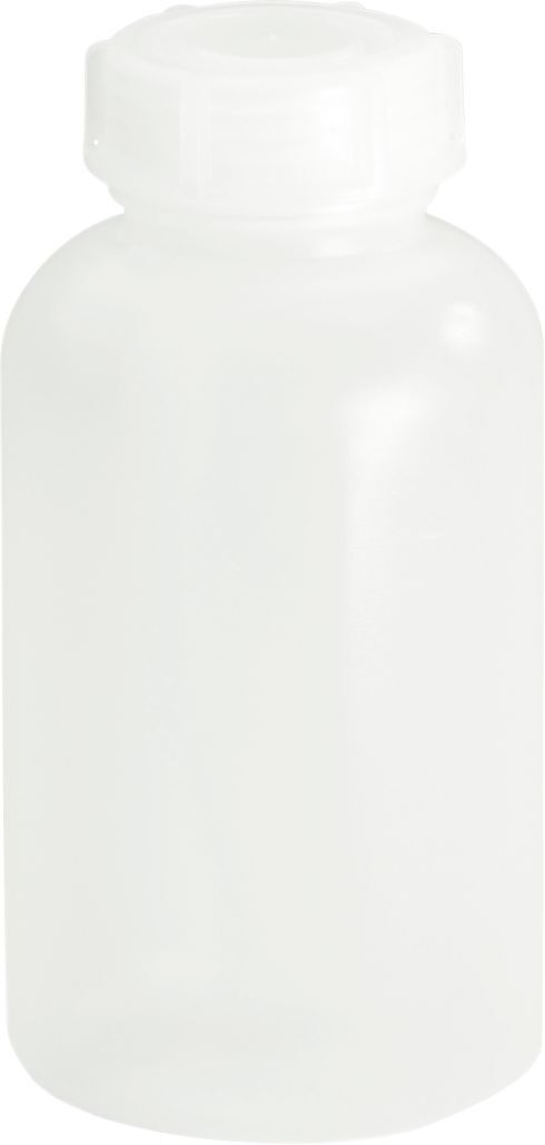 Uooduby Laborflaschen 6x - 500ml Weithals Kunststoff Flaschen Weiß