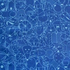 Birch Organic Fabric - Charley Harper End Papers Basic CH 300 Twilight Cotton