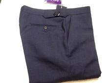 Ralph Lauren Purple Label Wool Black Belted Windowpane Pants 40 waist NWT 695