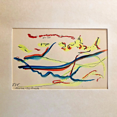 Vintage MCM Italian Abstract Street Map Lithograph Set 12 Masina La Strada