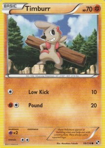 Timburr 59/114 Pokemon Black and White Base LP