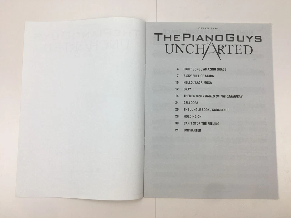 The Piano Guys Uncharted Cello Part Sheet Music Movie Song Book Hal Leonard - Image 2 of 4