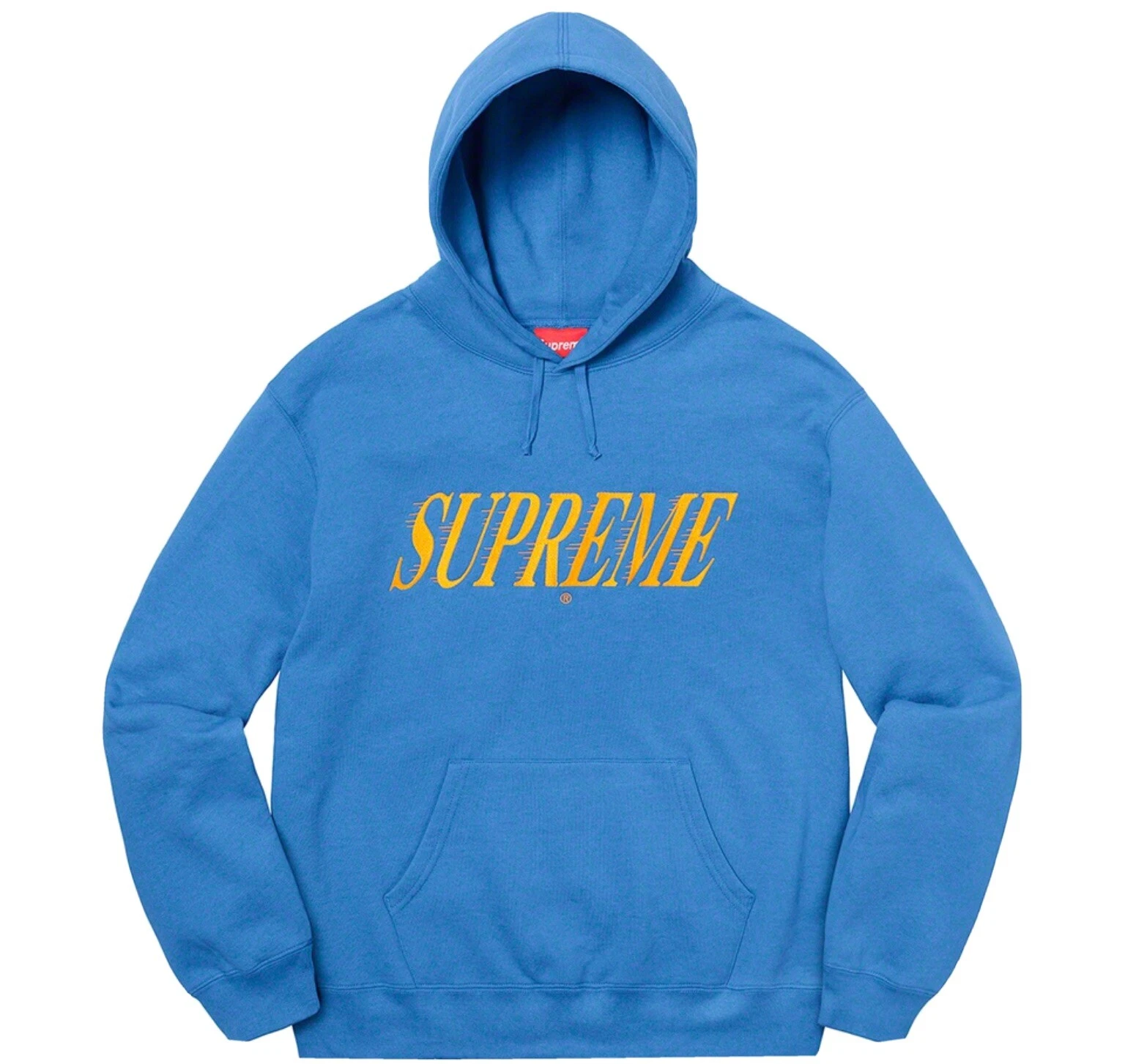 Sweat bleu à capuche Supreme Crossover taille L authentique SS20SW79 semaine 8