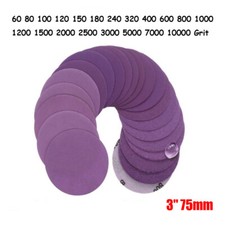 75mm Nass Trocken Schleifscheiben Schleifpapier Haken Schleife Pads 60-10000Grit
