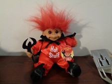 Russ Troll Devil Plush Doll Vintage Red Hair Brown Eyes Hot stuff NWT