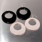 FUNKY LARGE ROUND HOOP DROP EARRINGS CUTE KITSCH DISCO 60s 70s 80s  STYLE BOHO