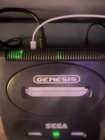 CUSTOM Sega Genesis/CD Model 2 Bundle WORKS WELL! Custom LED, USB Power, NICE!