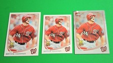 Bryce Harper Topps Chrome #220 Topps #1 Topps Mini #1 Rookie Card. rookie card picture