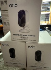 NEW - LOT of 3 Arlo Essential INDOOR security HD 1080 cameras 2nd Gen - wired