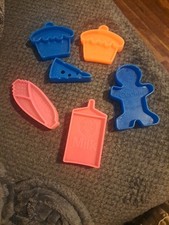 Vintage 1972 Mattel Tuff Stuff Grocery Food Multicolored Plastic Toys Lot of 6