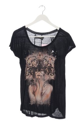 RELIGION Print-Shirt Damen Shirt Gr. DE 36 schwarz-pink Casual-Look