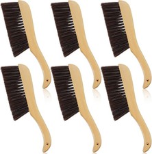 6 Pieces Wooden Hand Broom, Soft Bristle Dust Brush with Long Wood Handle,