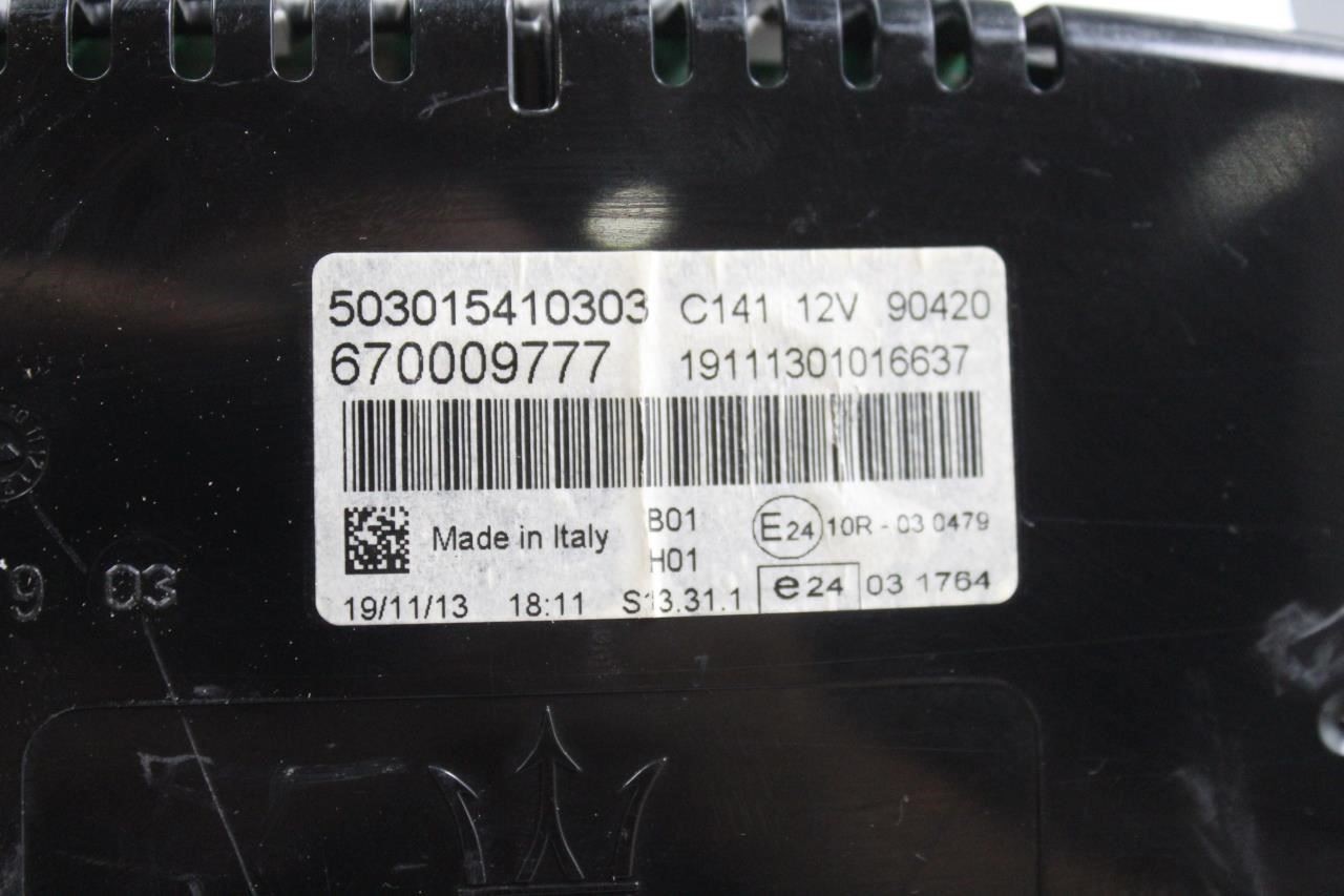 Speedometer Cluster 91K Miles Fits 2014 MASERATI GHIBLI OEM #39057