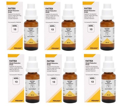 ADEL 13 Weight Management Drops Pack of 6 Natural Homeopathic Support for Body