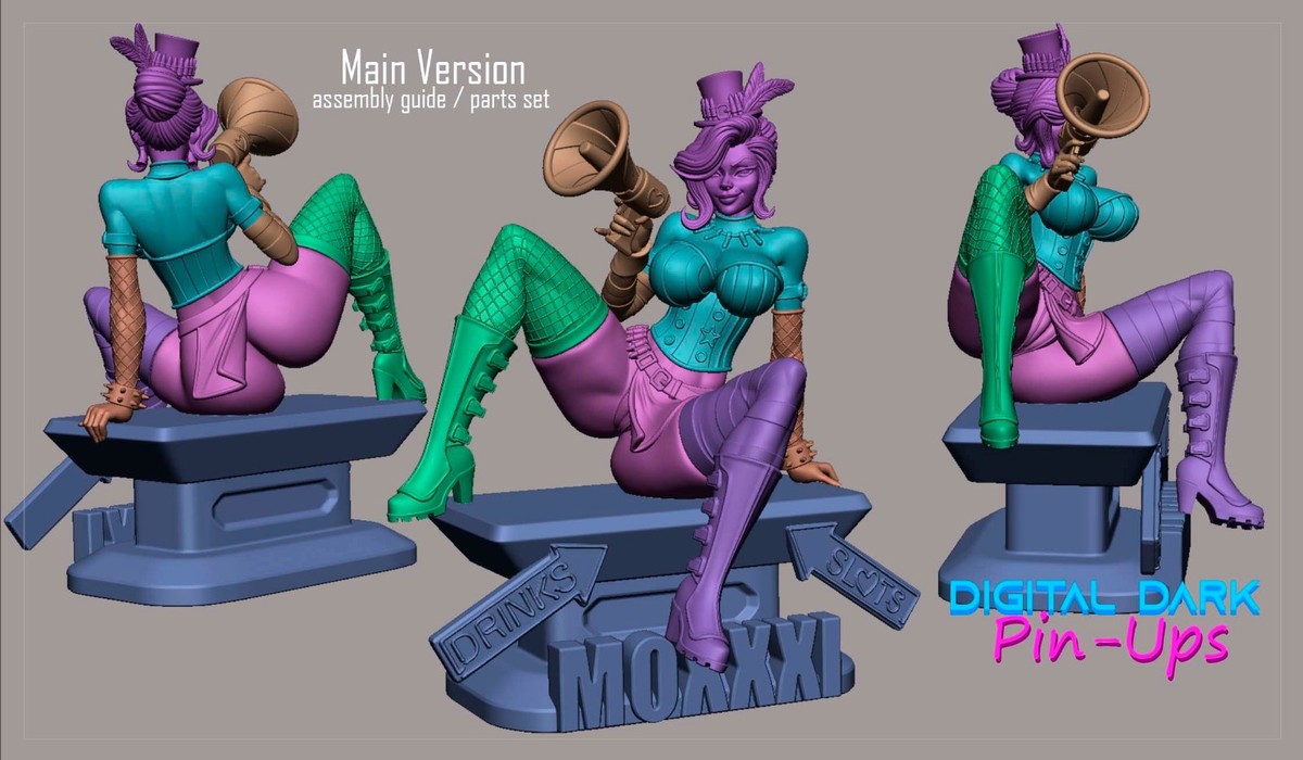18+ Sexy Mad Moxxi Pinup Figure NSFW Fanart Multi Scale Unpainted  Unassembled