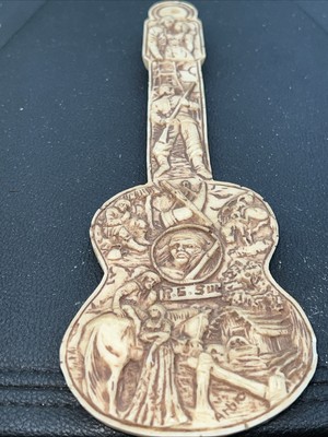 Vtg El Gaucho Martín Fierro Arbio Argentina Composite Detailed 3D Guitar Plaque