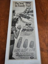 Union Carbide Magazine Ad Captain Zip Sled Swim Products 1950s