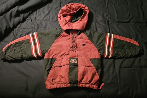 Starter Pro Line NFL San Francisco 49ers Pullover Halfzip Jacket Youth Medium