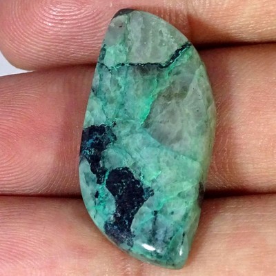 23.00Cts Natural Azurite Shattuckite Fancy Cabochon Gemstone 15X34X4MM