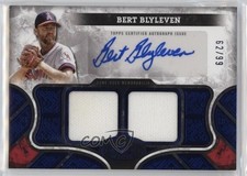 2025 Topps Tier One Relics Blue Dual 62/99 Bert Blyleven #AT1R-BBL Auto HOF