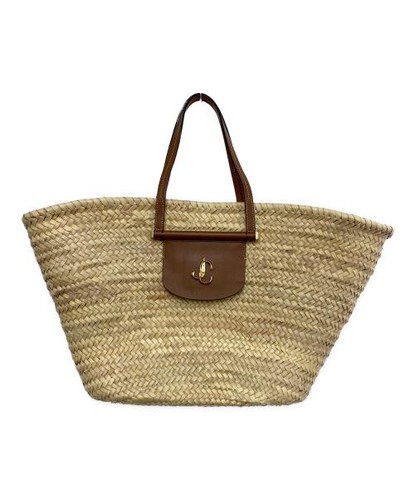JIMMY CHOO                    Basket tote bag Natural × Brown